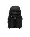 Prada Re-nylon And Saffiano Leather Backpack In Black