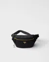 Prada Re-nylon And Saffiano Leather Belt Bag In Black