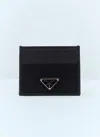 Prada Saffiano Leather Document Holder In Black