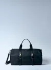 Prada Duffle Bag In Technical Nylon With Triangular Logo In Black