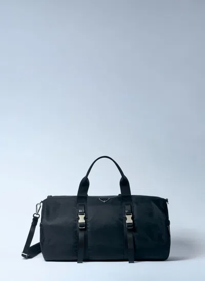 PRADA RE-NYLON AND SAFFIANO LEATHER DUFFLE BAG