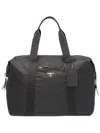 Prada Men Sacca Da Viaggio In Re-nylon E Saffiano In Black
