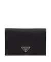 Prada Re-nylon And Saffiano Leather Passport Holder