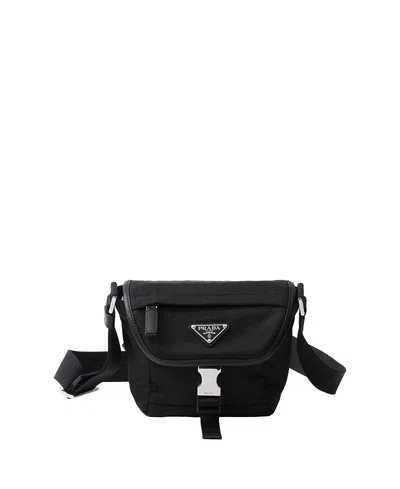 PRADA RE-NYLON AND SAFFIANO LEATHER SHOULDER BAG