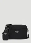 Prada Re-nylon And Saffiano Leather Shoulder Bag