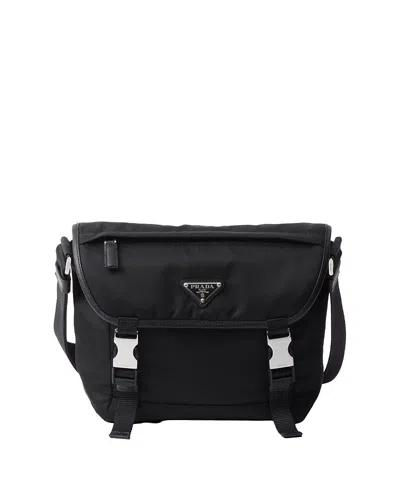 PRADA RE-NYLON AND SAFFIANO LEATHER SHOULDER BAG