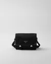 Prada Re-nylon And Saffiano Leather Shoulder Bag In Black