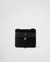 Prada Re-nylon And Saffiano Leather Shoulder Bag In Black