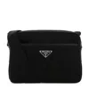 Prada Men's Re-nylon Messenger Bag In Black