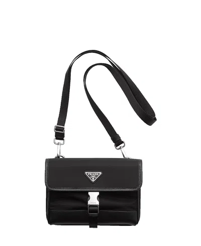 Prada Re-nylon And Saffiano Leather Smartphone Case In Black