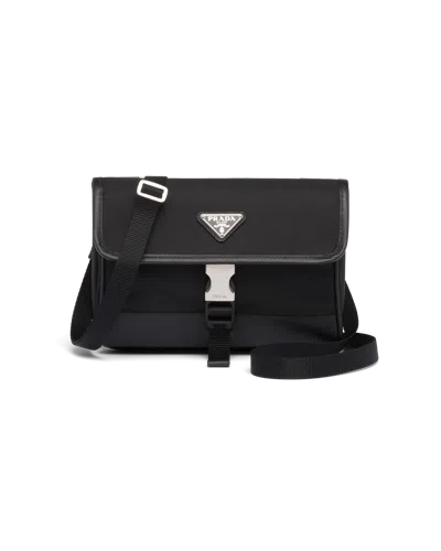 Prada Re-nylon And Saffiano Leather Smartphone Case In Black