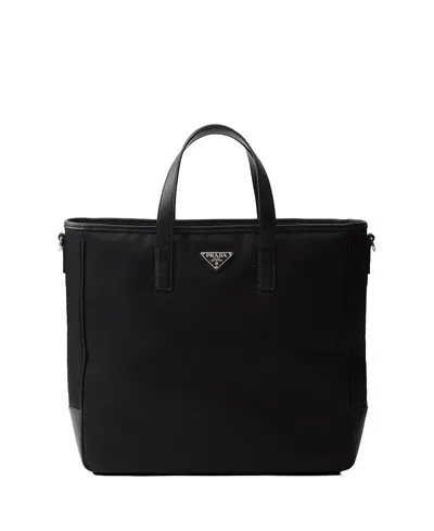 PRADA RE-NYLON AND SAFFIANO LEATHER TOTE BAG