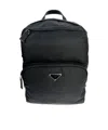 Prada Bucket Bag In Recycled Polyamide And Leather In Black