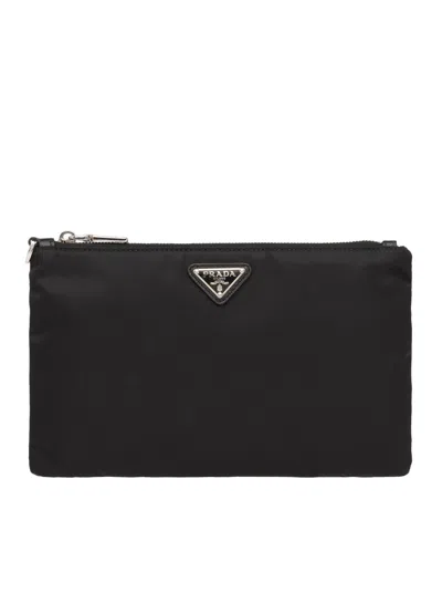 PRADA RE-NYLON AND SAFFIANO POUCH