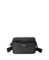 Prada Re-nylon And Saffiano Shoulder Bag In Black