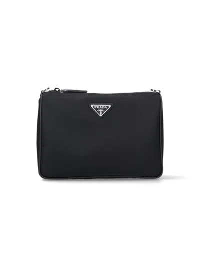 PRADA RE-NYLON AND SAFFIANO SHOULDER BAG