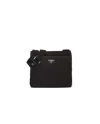Prada Re-nylon And Saffiano Shoulder Bag In Black