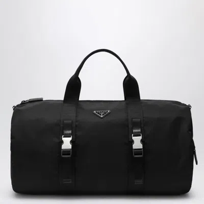 Prada Re-nylon And Saffiano Travel Bag In Black