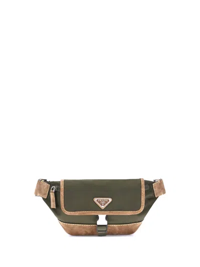 Prada Re-nylon And Suede Fanny Pack