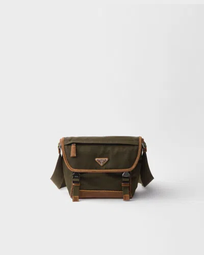 PRADA PRADA RE-NYLON AND SUEDE SHOULDER BAG