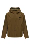 Prada Mud Re-nylon Jacket In Brown