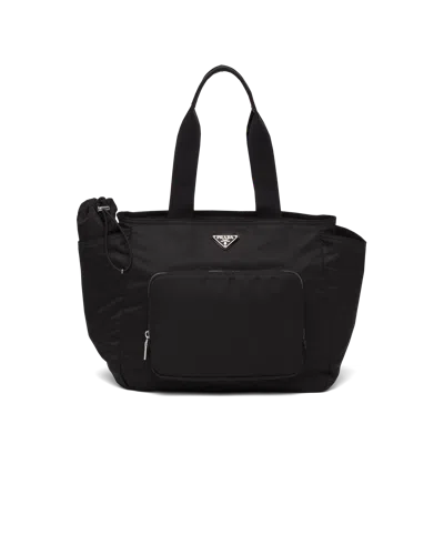 Prada Re-nylon Baby Bag In Black