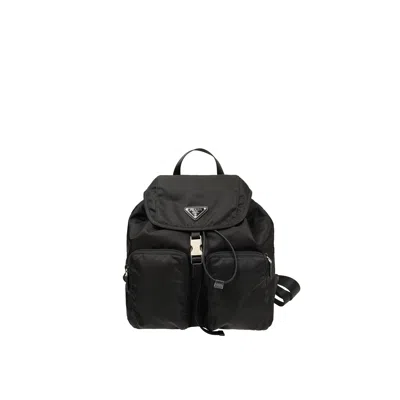 Prada Re-nylon Backpack In Black