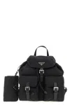 Prada Re-nylon Backpack In Black