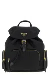 Prada Re-nylon Backpack In Black