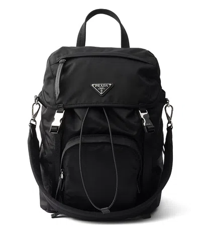 Prada Re-nylon Backpack In Black