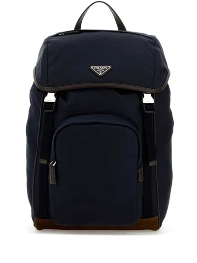 Prada Re-nylon Backpack In Blue