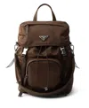 Prada Re-nylon Backpack In Brown