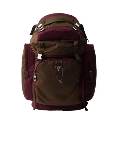 Prada Re-nylon Backpack In Burgundy