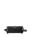 Prada Black Re-nylon Shoulder Bag With Studs