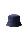 Prada Re-nylon Barrel Cap In Black