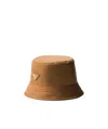 Prada Re-nylon Barrel Cap In Brandy