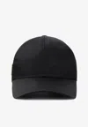 Prada Structured Black Cap With Distinctive Logo Emblem