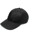 Prada Men Re-nylon Baseball Cap In Black
