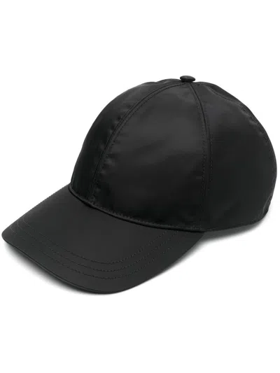 Prada Re-nylon Baseball Cap In Black