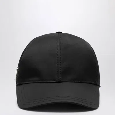Prada Re-nylon Baseball Cap In Black