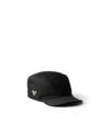 Prada Curved Brim Baseball Cap Structured Design In Black