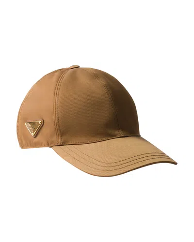 Prada Re-nylon Baseball Cap In Brown