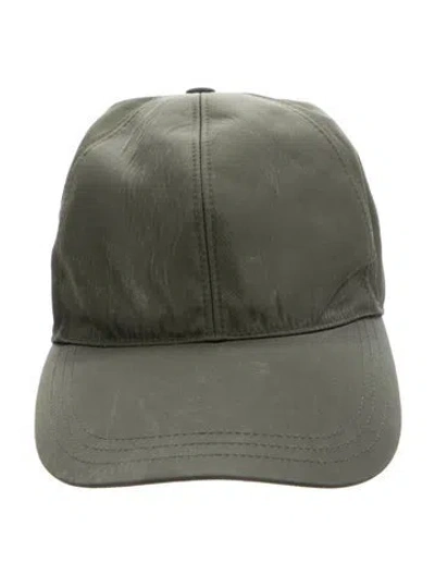 Pre-owned Prada Re Nylon Baseball Cap In Green