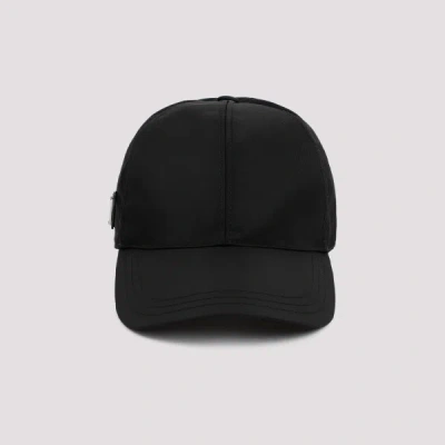 Prada Re-nylon Baseball Cap M In Black