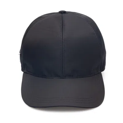 Prada Re-nylon Baseball Hat In Black
