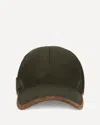 Prada Re-nylon Suede-trimmed Baseball Cap In Green