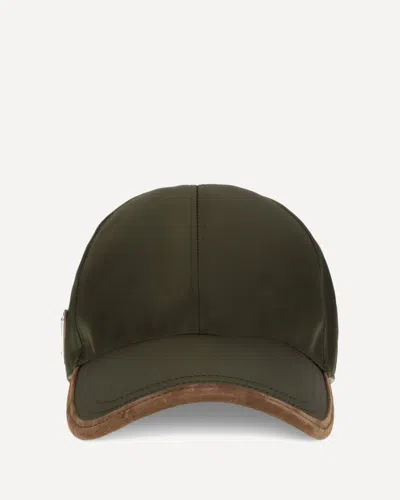 Prada Re-nylon Baseball Hat In Green