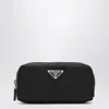 Prada Black Re-nylon Beauty Case With Logo Men In Black