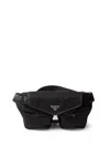 Prada Mens Black Re-nylon Nylon And Leather Shoulder Bag In Black
