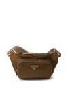 Prada Re-nylon Belt Bag In Brown